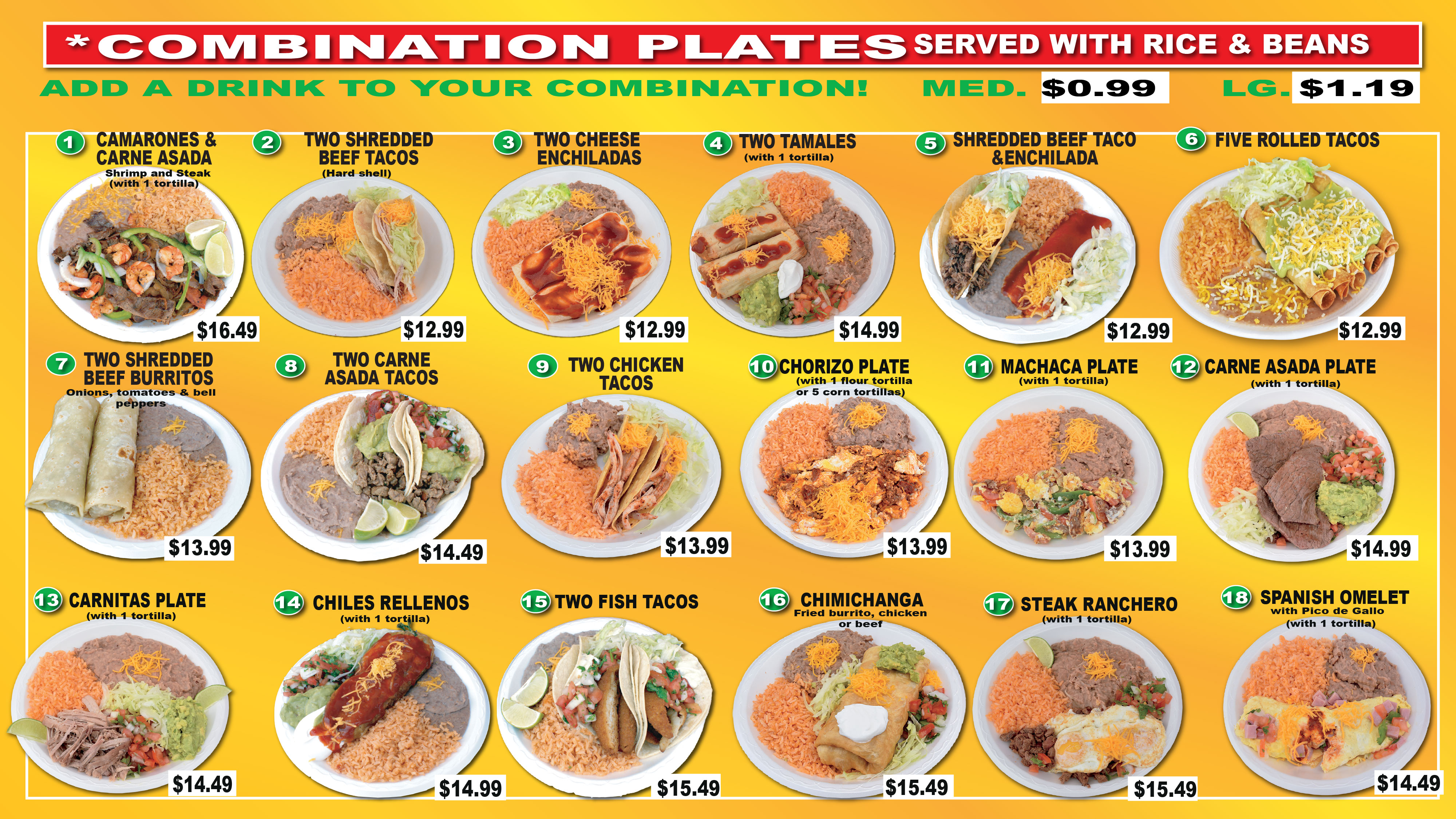 Beto's Mexican Food menu page 1